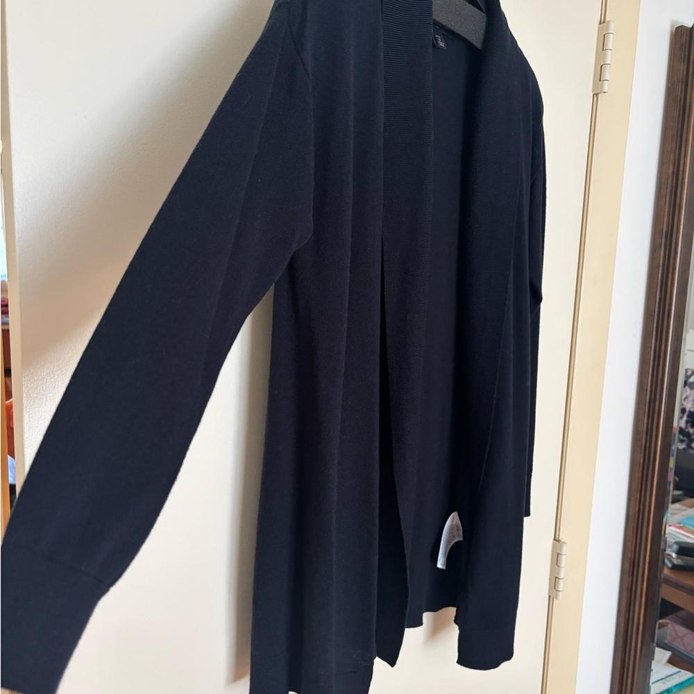 Black Open Front Cardigan